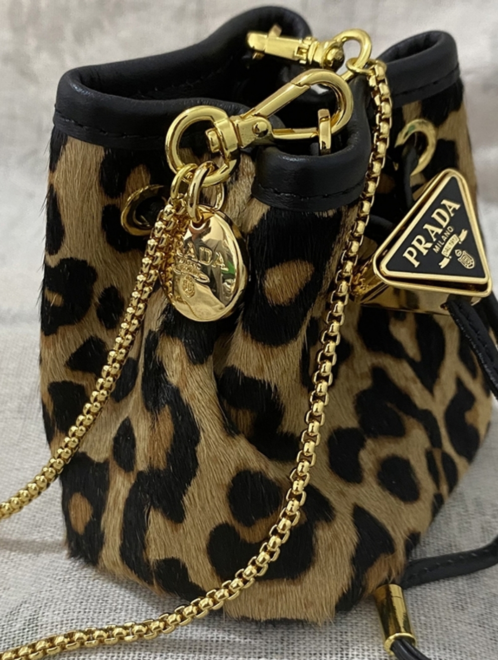 Prada Leopard Print Bucket Bag - Picture 4 of 8